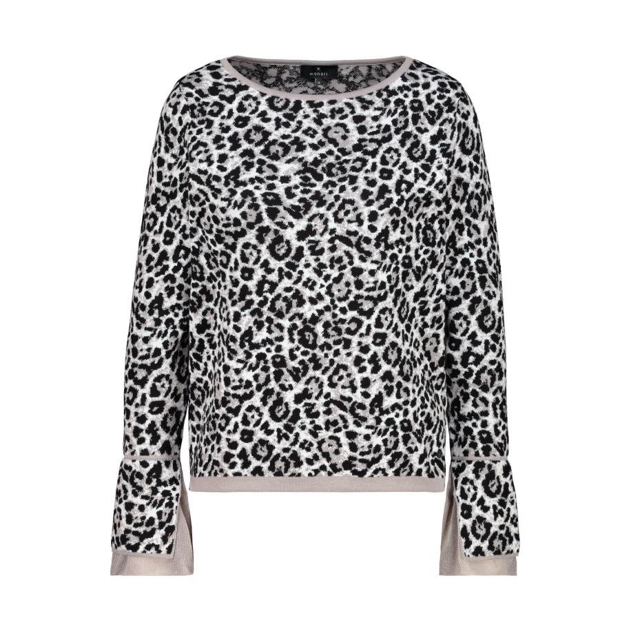 Monari monari Trui beige / greige / zwart -