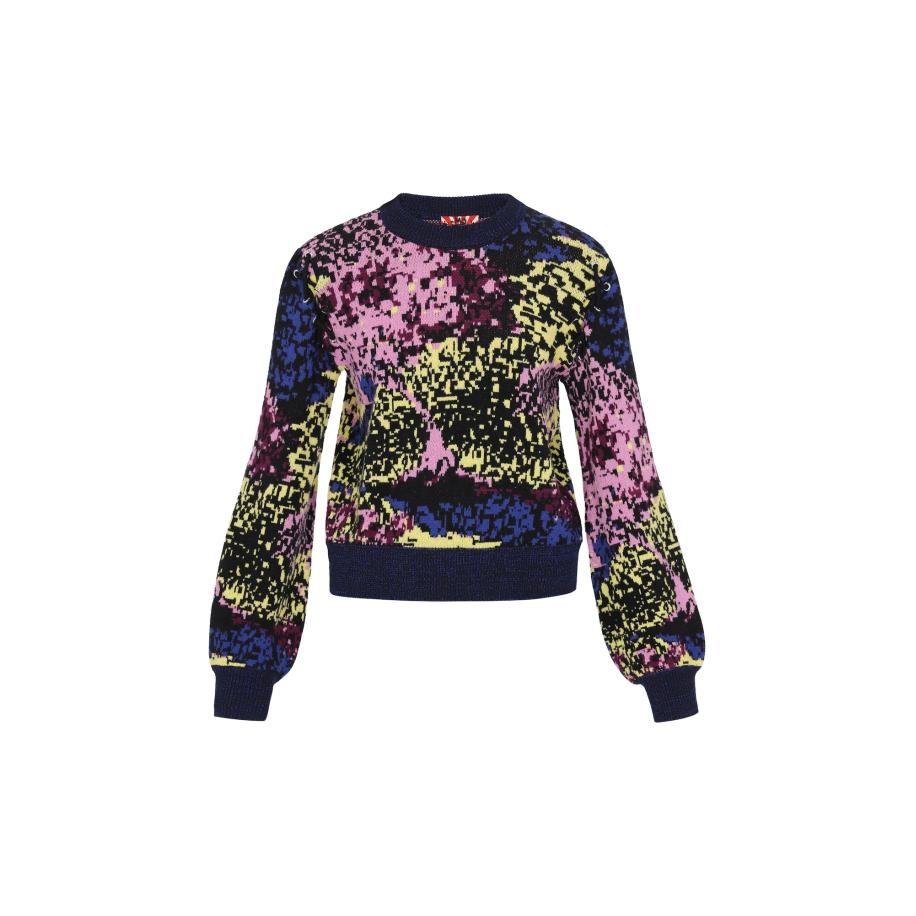 MYMO myMo ROCKS Trui nachtblauw / groen / rosa -