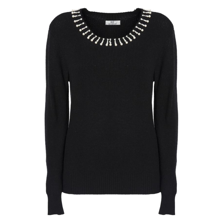 Influencer Influencer Trui ecru / zwart -