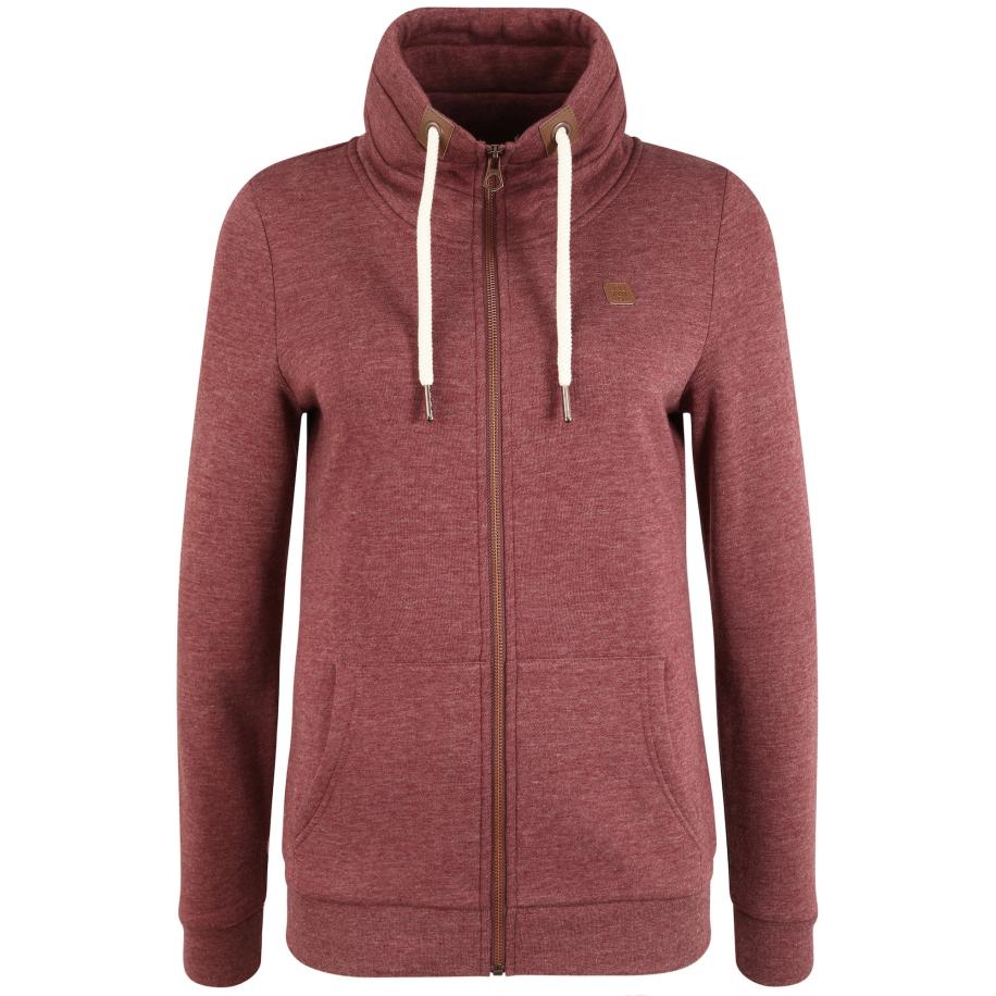 Oxmo Oxmo Sweatvest Vicky bordeaux / wit -