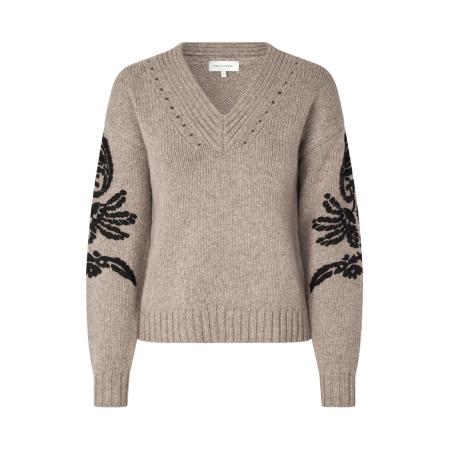 Dea Kudibal Dea Kudibal Trui Pippadea beige gemêleerd / zwart