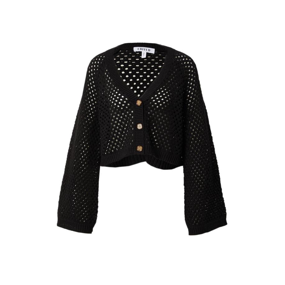 EDITED EDITED Gebreid vest Vivienne zwart -