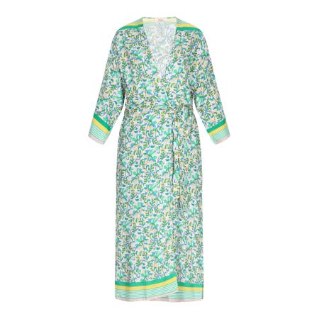 Usha usha FESTIVAL Kimono Fashion Look beige / lichtblauw / geel / groen