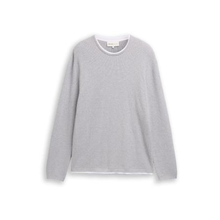 Tom Tailor TOM TAILOR DENIM Trui grijs / wit