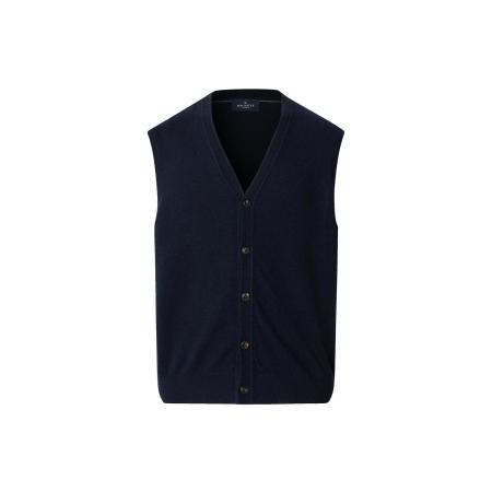 Hackett London Gebreid vest nachtblauw
