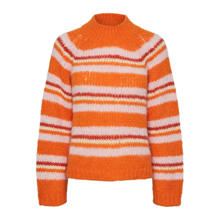 Pieces PIECES Trui pastellila / oranje / roestrood / wolwit -