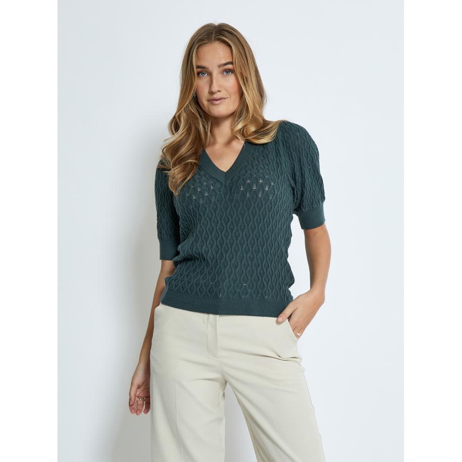 Peppercorn Trui Rosalia donkergroen Groen