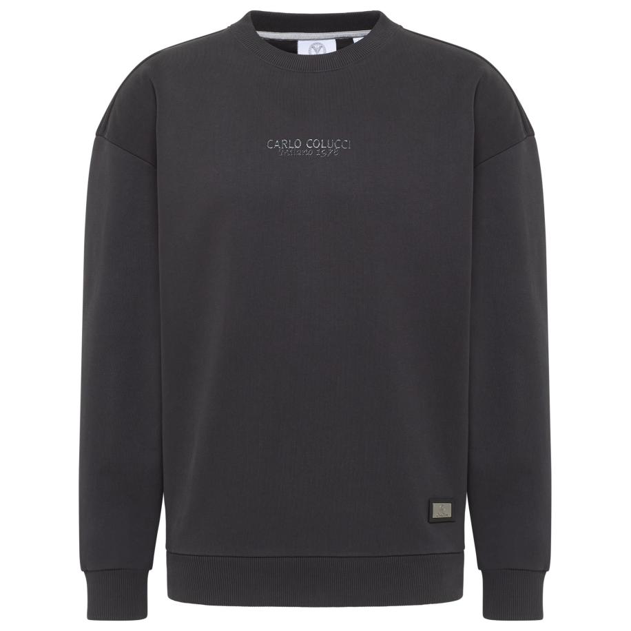 carlo colucci Carlo Colucci Sweatshirt Dottavio zwart -