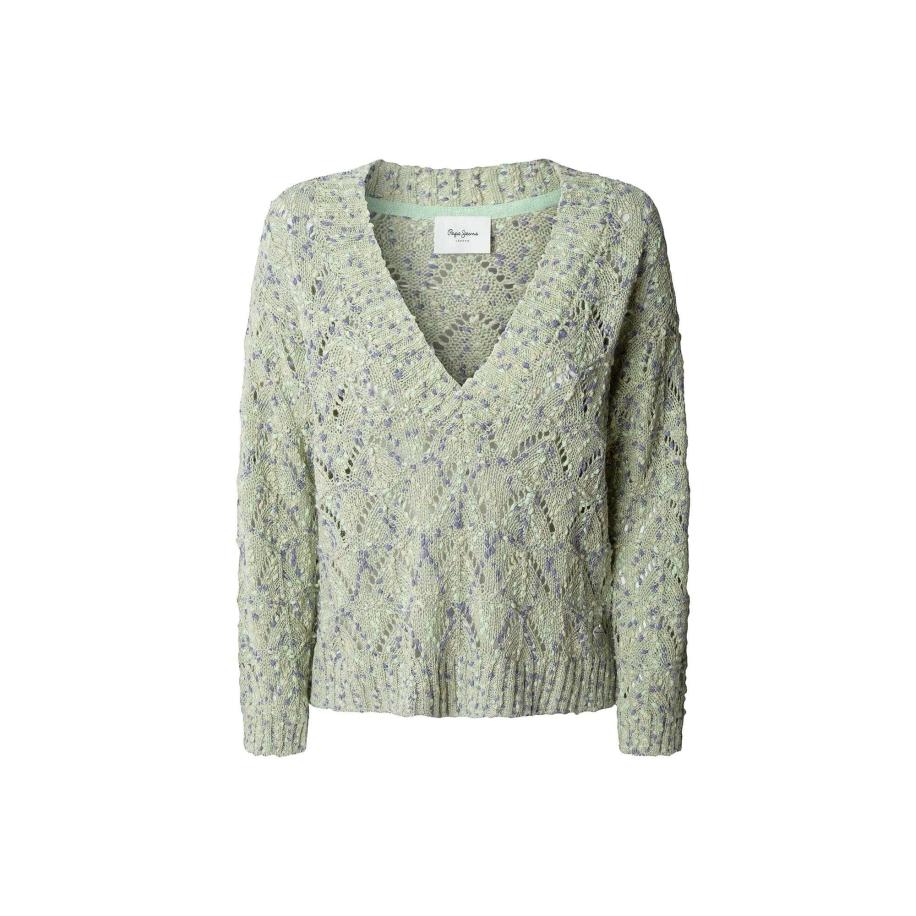 Pepe Jeans Pepe Jeans Trui Camila blauw / offwhite -