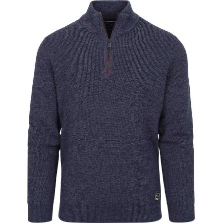 Casa Moda Half Zip Trui Blauw