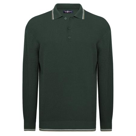 Jimmy Sanders Jimmy Sanders Trui donkergroen / wit