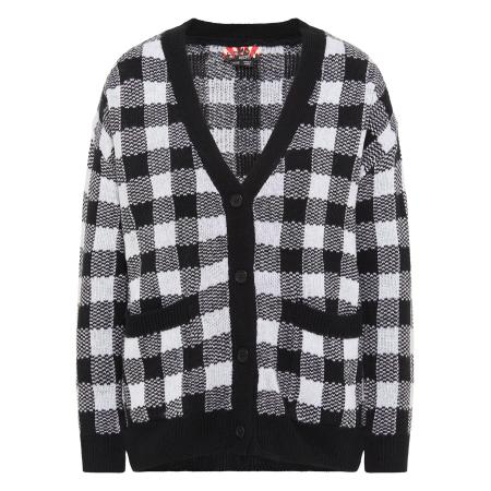 MYMO myMo ROCKS Gebreid vest grijs / zwart / wit