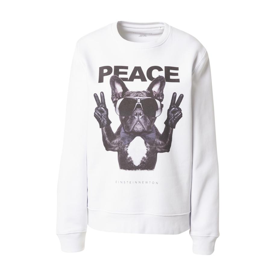 einstein & newton EINSTEIN & NEWTON Sweatshirt Frenchie Peace antraciet / basaltgrijs / lichtgrijs / wit -