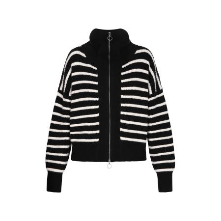 DreiMaster DreiMaster Maritim Gebreid vest zwart / wolwit