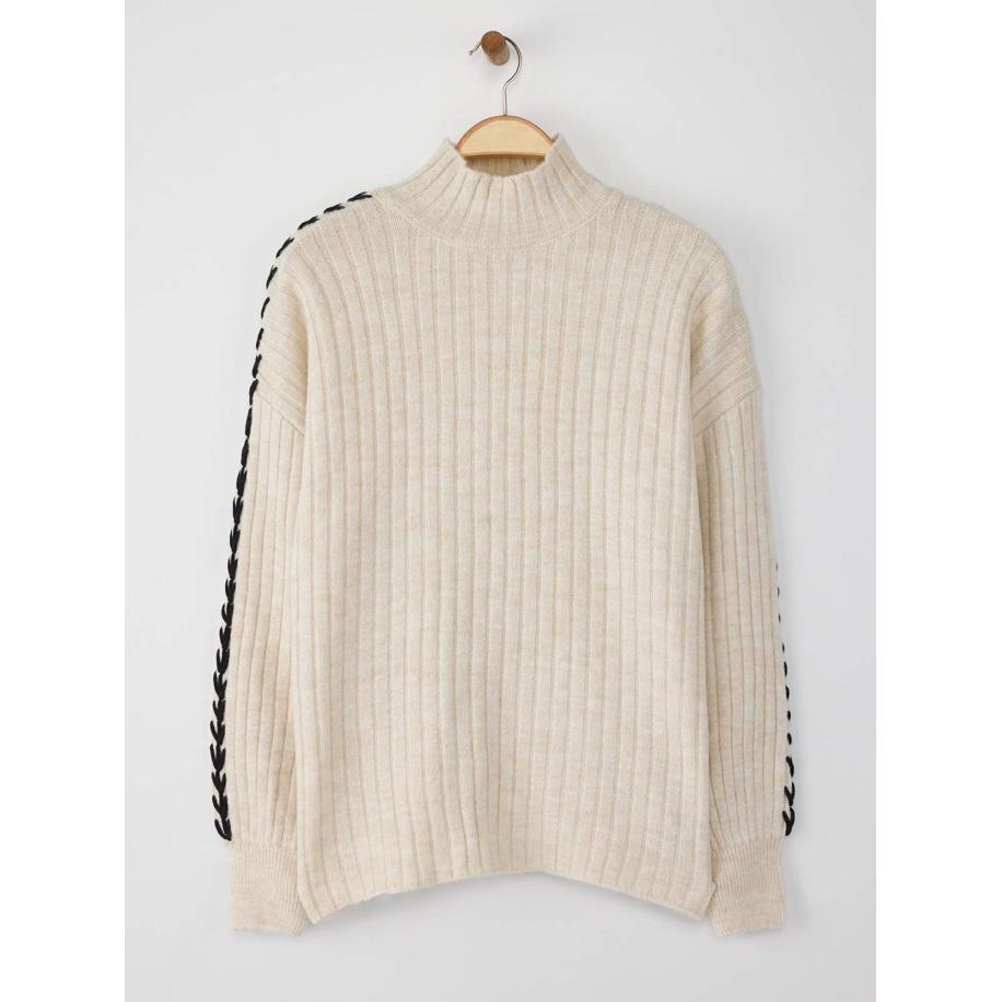 Trendyol Trendyol Trui stone grey / zwart -