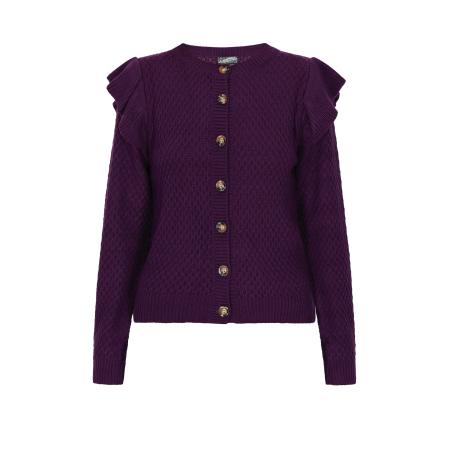 DreiMaster DreiMaster Vintage Gebreid vest aubergine