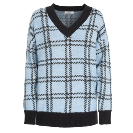 Influencer Influencer Trui lichtblauw / zwart