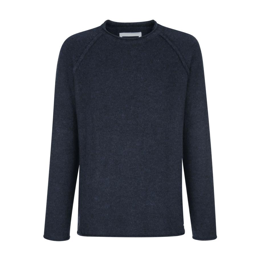 BABISTA Trui ronde halsdonkerblauw, Effen Blauw