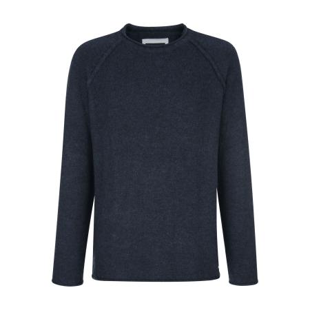 BABISTA Trui ronde halsdonkerblauw, Effen