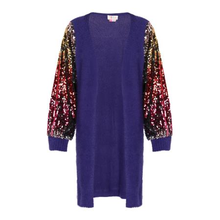 IZIA IZIA Gebreid vest lila / gemengde kleuren