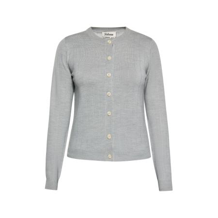 Sidona Sidona Gebreid vest grijs gemêleerd