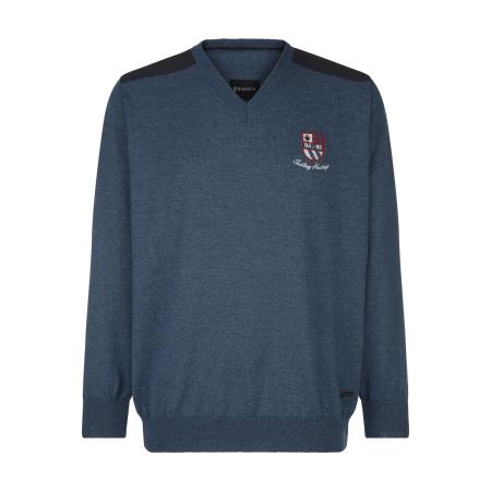 BABISTA Trui V-halsblauw, Effen
