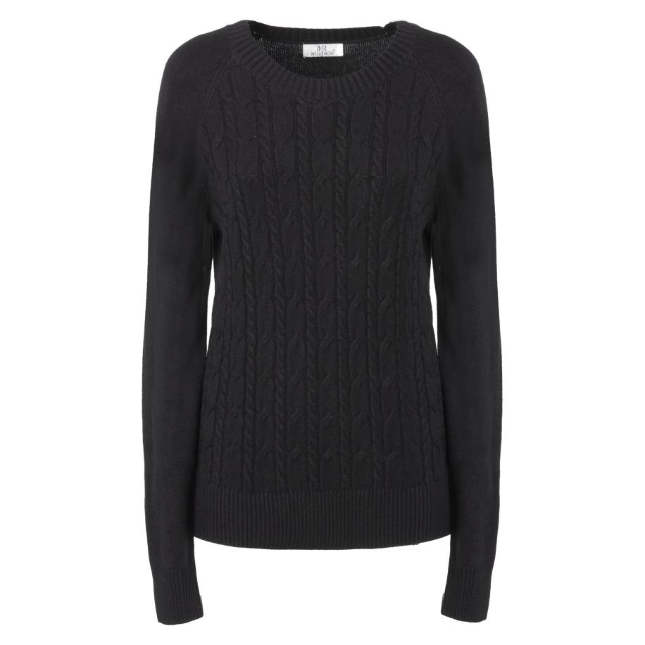 Influencer Influencer Trui Cable zwart -