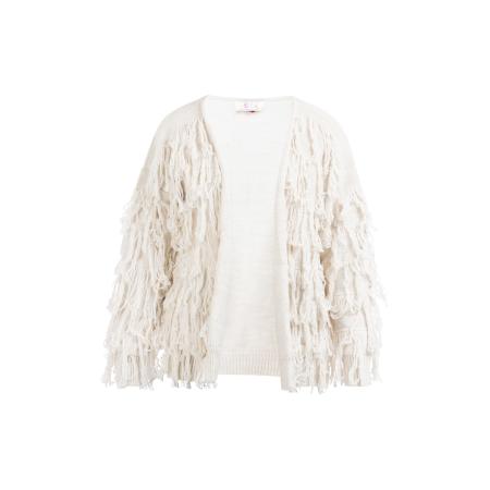 IZIA IZIA Gebreid vest wolwit