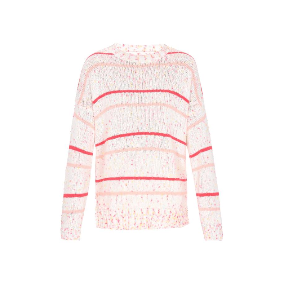 IZIA IZIA Trui pasteelgeel / rosa / framboos / offwhite -