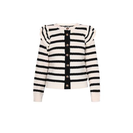 DreiMaster DreiMaster Vintage Gebreid vest zwart / wit