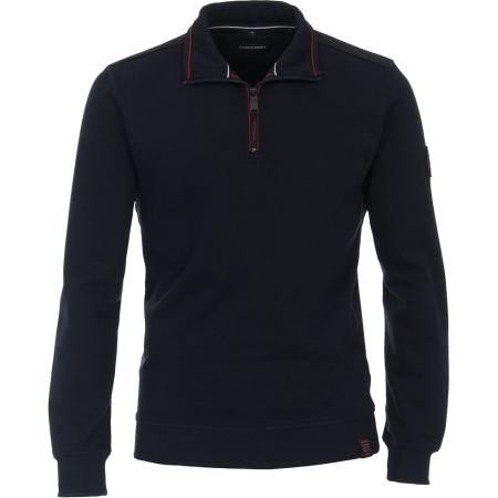 Casa Moda Half Zip Trui Donkerblauw