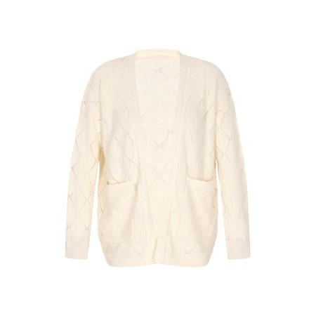 DreiMaster DreiMaster Vintage Gebreid vest Comfy wolwit