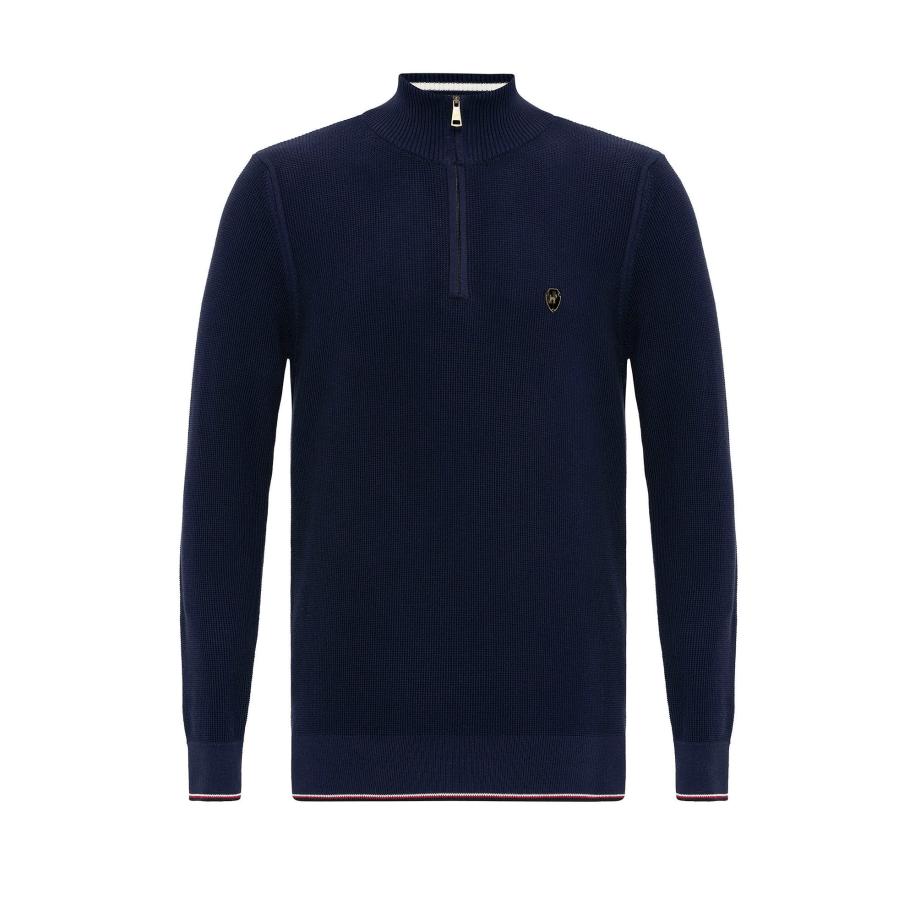 Williot Williot Trui blauw / rood / zwart / wit -