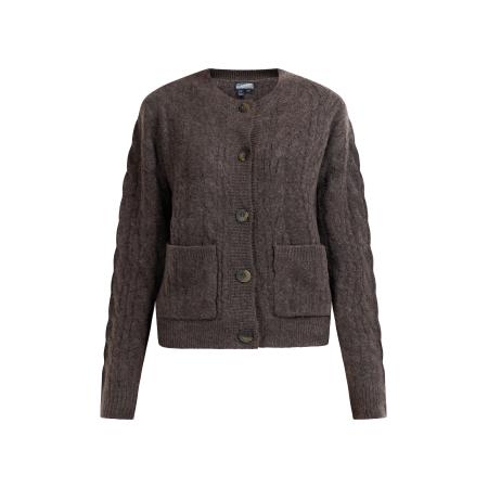 DreiMaster DreiMaster Vintage Gebreid vest donkerbruin