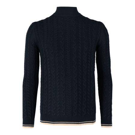OLYMP Casual Trui marine, Cable knit