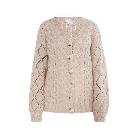 Usha Usha Gebreid vest Lurea lichtgrijs