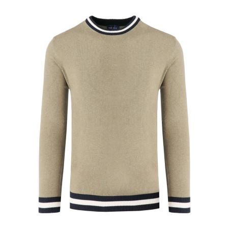 Marvelis Casual Trui ronde hals lichtbeige, Effen