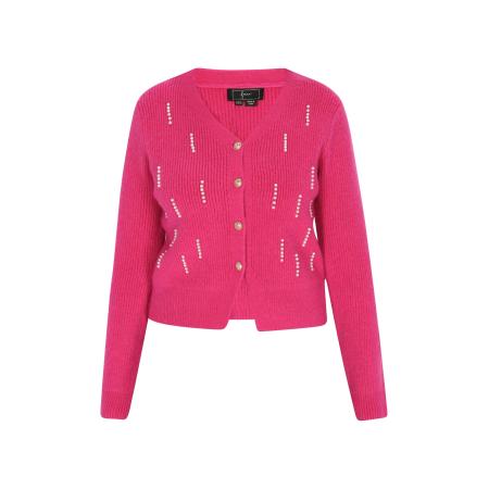 Faina faina Gebreid vest fuchsia