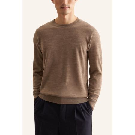 Seidensticker Trui ronde halsbeige, Effen