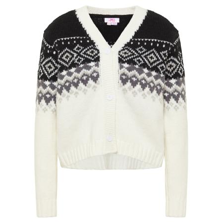 MYMO MYMO Gebreid vest zwart / wit