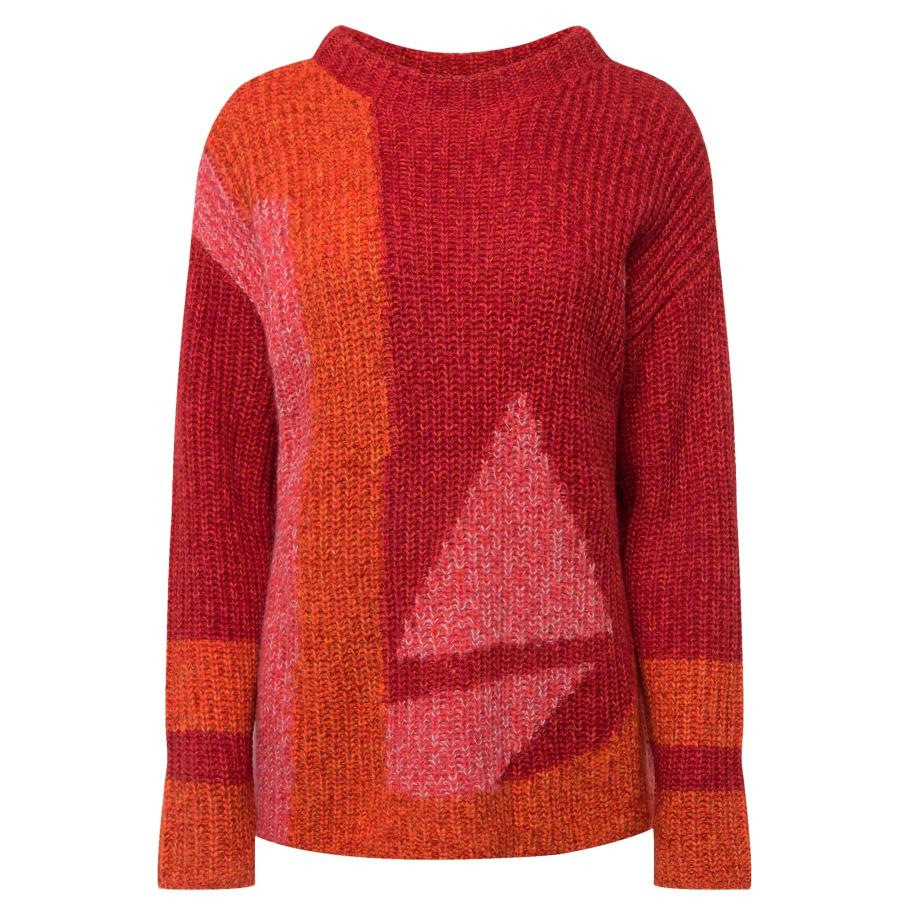 LAURASØN LAURASØN Trui donkeroranje / robijnrood / pastelrood -