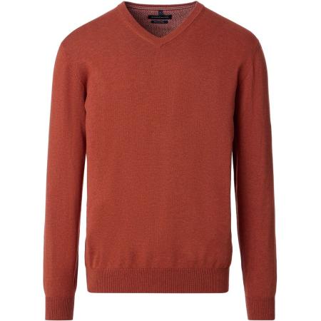 Casa Moda Pullover V-Hals Red Brick