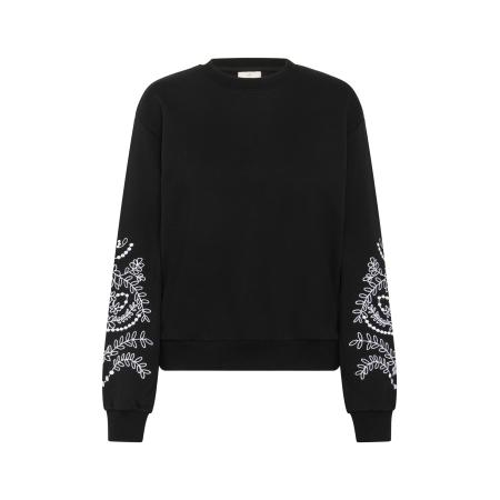 Kaffe Kaffe Sweatshirt Vivian zwart / wit