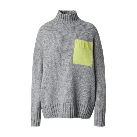 Hugo Boss HUGO Oversized trui Scuple grijs gemêleerd / lichtgroen