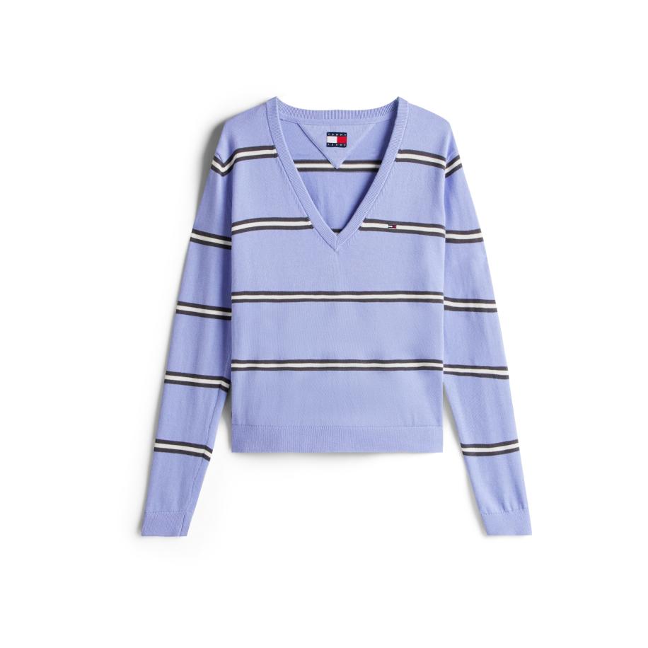 Tommy Jeans Tommy Jeans Trui ESSENTIAL violetblauw / zwart / wit -