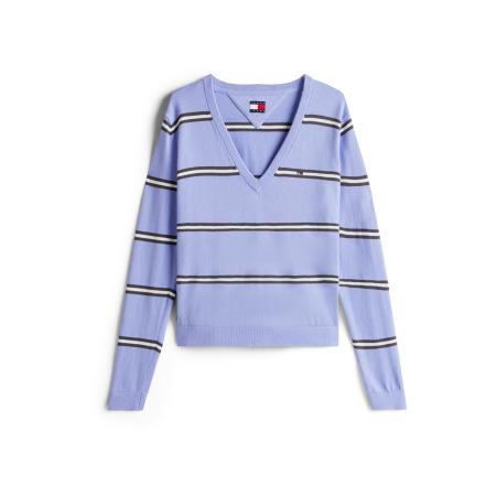 Tommy Jeans Tommy Jeans Trui ESSENTIAL violetblauw / zwart / wit