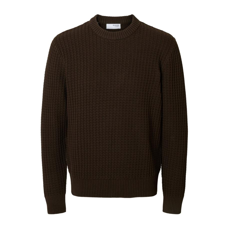 SELECTED Trui SLHTOM donkerbruin Bruin