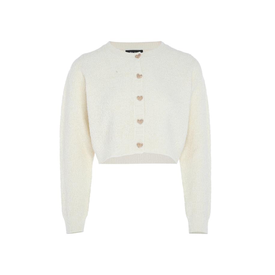 MyMo At Night myMo at night Gebreid vest wolwit -