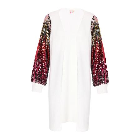 IZIA IZIA Gebreid vest gemengde kleuren / offwhite