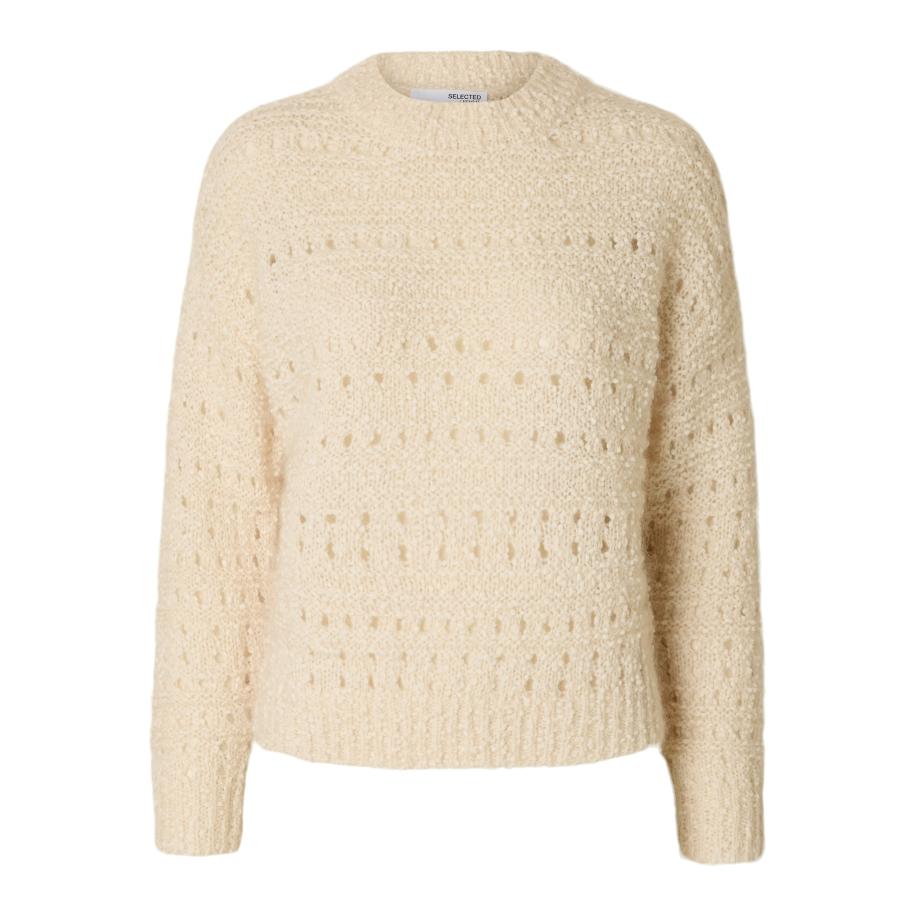 Selected SELECTED Trui SLFALFI LS crème -